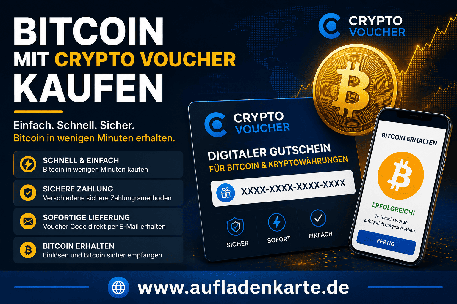 Bitcoin mit Crypto Voucher kaufen – Einfacher Leitfaden für Deutschland 2026