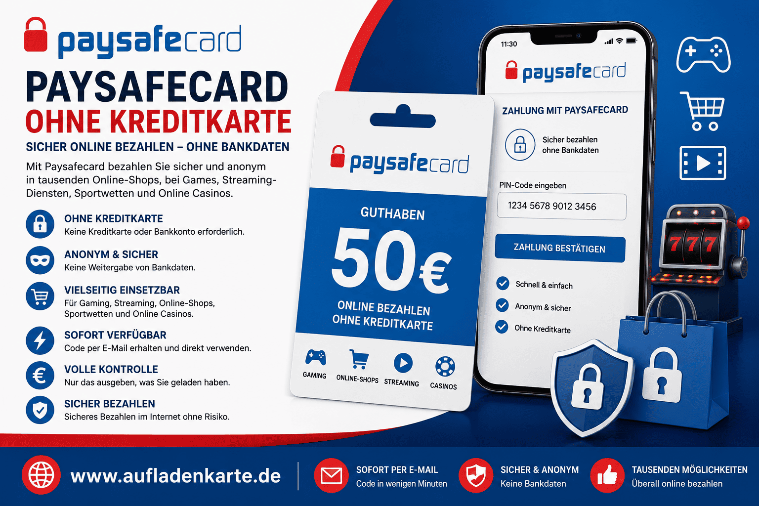 Paysafecard ohne Kreditkarte kaufen & nutzen